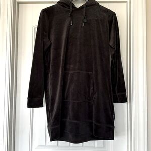 DKNY Sport Women’s Black Velour Hoodie Size Medium
